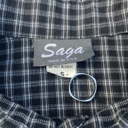 90s Saga Made in USA Checkered Short Sleeve Shirt