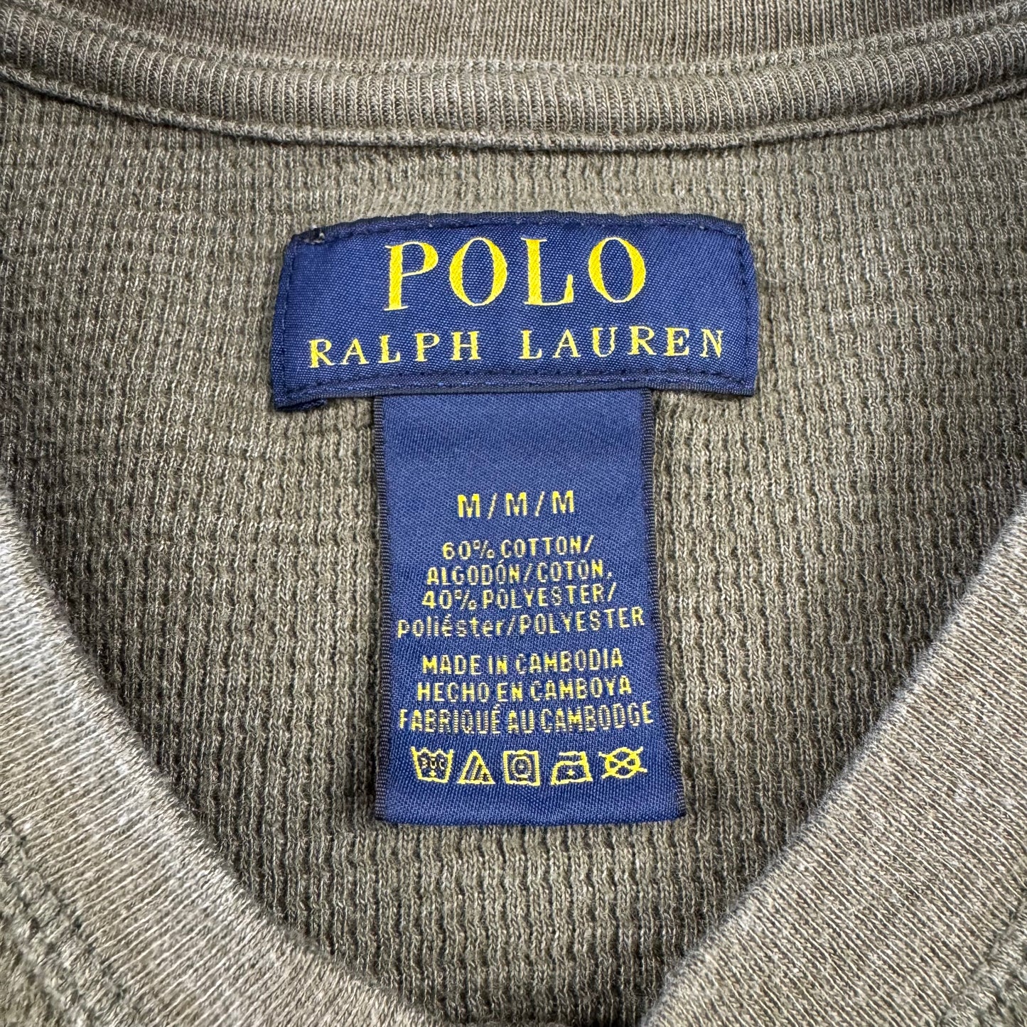 00s~ Polo Ralph Lauren Olive Green Long Sleeve Thermal