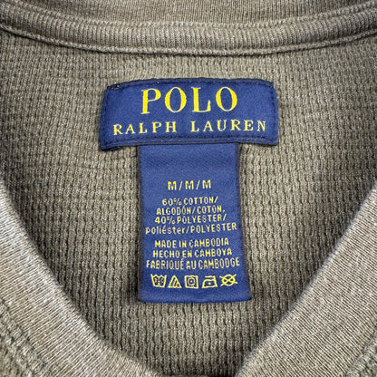00s~ Polo Ralph Lauren Olive Green Long Sleeve Thermal