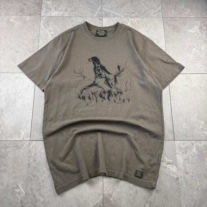 00s Filson Made in USA Olive Green Doberman Graphic Tee