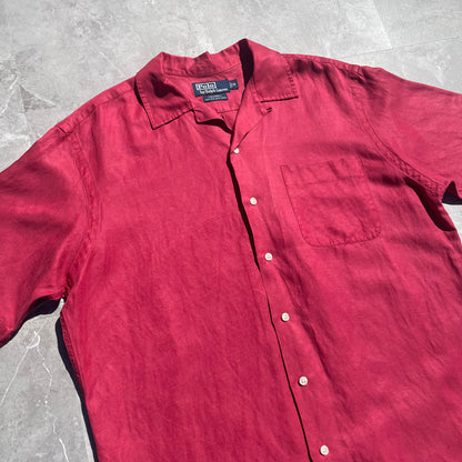 90s Ralph Lauren Caldwell Silk/Linen Short Sleeve Shirt