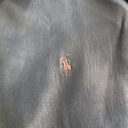 90s Polo by Ralph Lauren Black Leather Jacket
