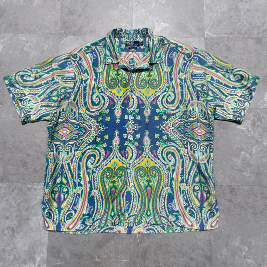 90s Ralph Lauren Caldwell Rare Silk Paisley Shirt