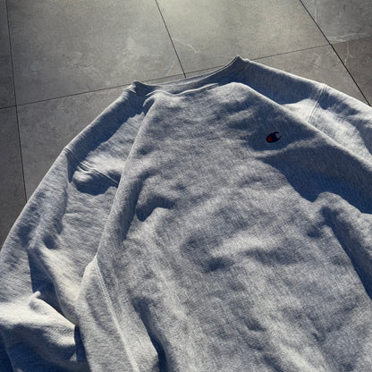 90s Champion Reverse Weave Gray Logo Sweatshirt