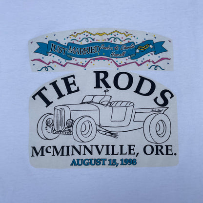 90s Jerzees Tie Rods McMinnville 1998 Made in USA Graphic T-Shirt