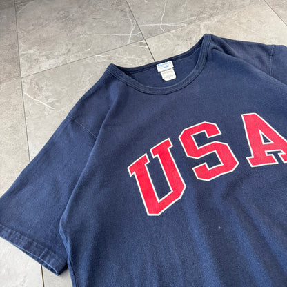 00s Champion USA Navy Heavyweight T-Shirt