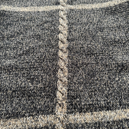 90s-00s Dockers Gray/Beige Checkered Cotton Knit