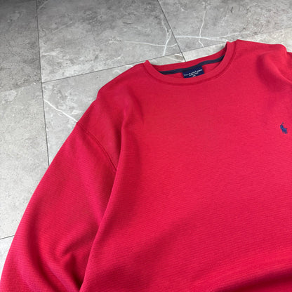 00s Polo Ralph Lauren Red Long Sleeve Thermal
