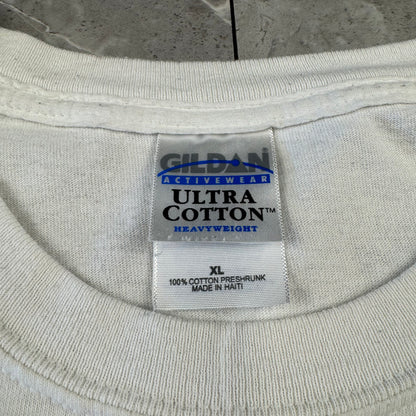 90s-00s Gildan Ultra Cotton Hollywood Lights, Camera, Action White T-Shirt