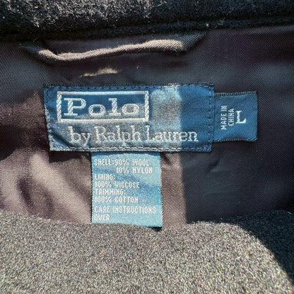 00s Ralph Lauren Black Wool Harrington Jacket