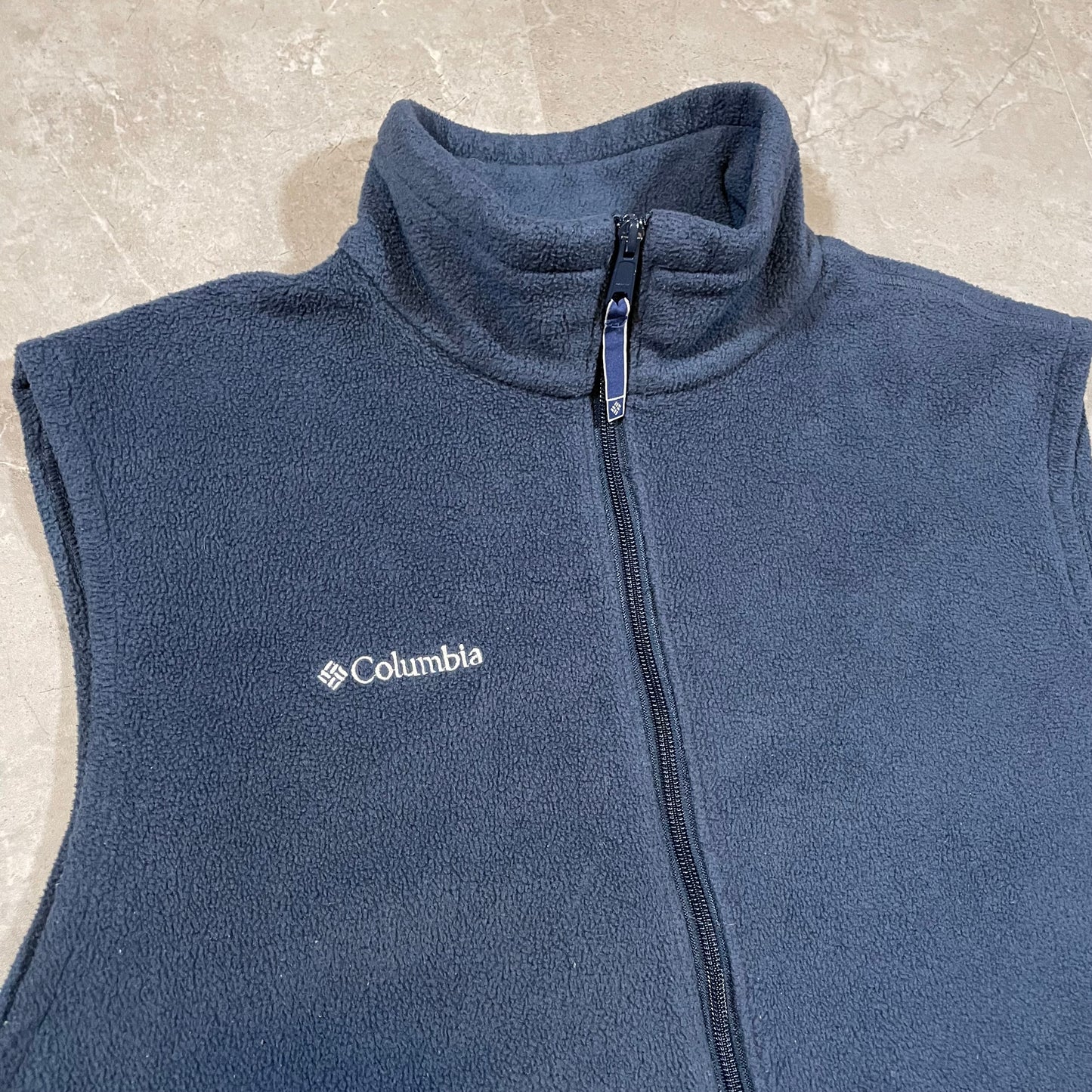 00s Columbia Navy Zip Fleece Vest