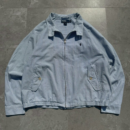 00s Ralph Lauren Rare Seersucker Light Weight Harrington Jacket