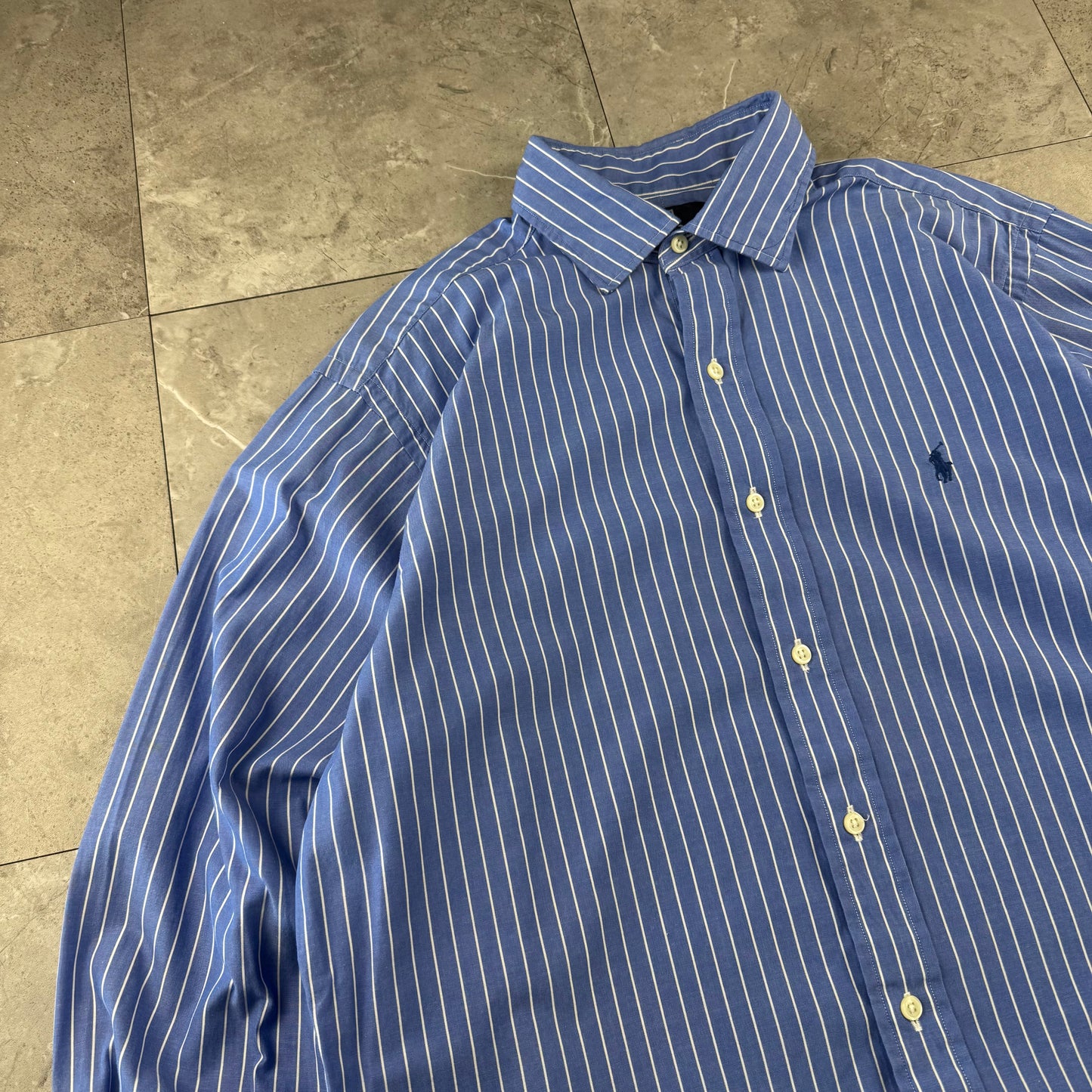 00s Polo by Ralph Lauren “Philip” Blue Striped Shirt