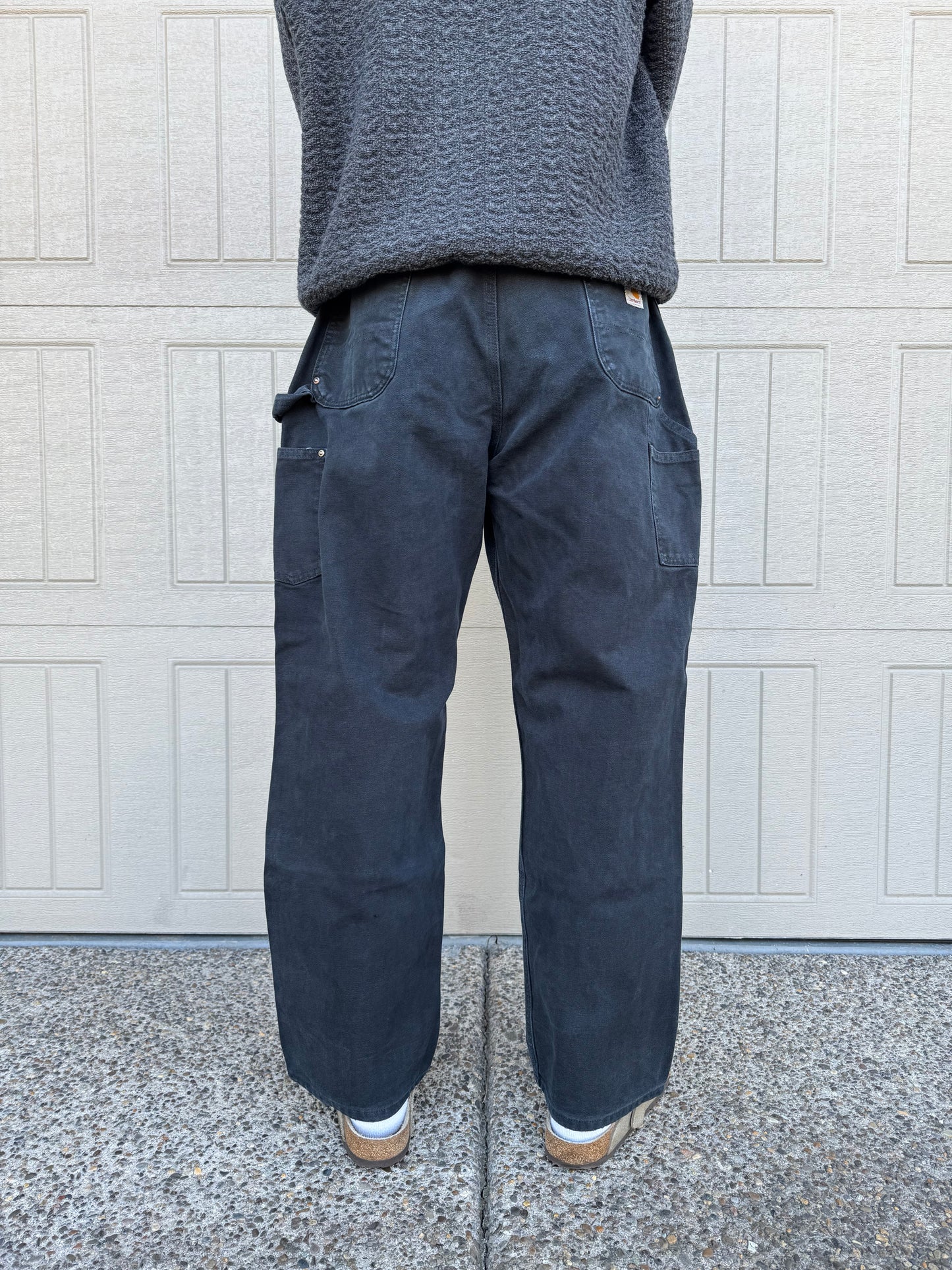 90s-00s Carhartt Black Double Knee Work Pants 40x30