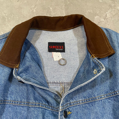 90s Women's Sunbelt Sportswear Denim Coverall Jacket