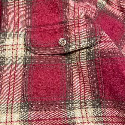 00s Field & Stream Heavyweight Shadow Checkered Plaid Flannel Shirt