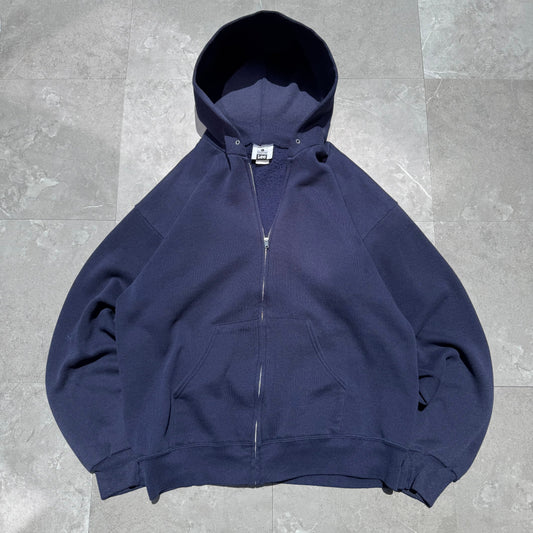 90s Lee Made in USA Navy/Purple Zip-Up Hoodie KiiChain Clothing