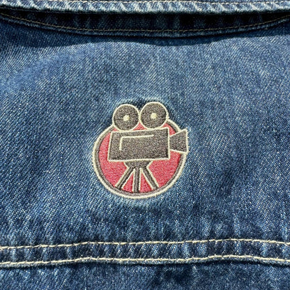 90s The Disney Store Mickey Mouse Embroidered Logo Denim Jacket