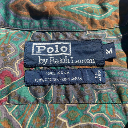 80s-90s Ralph Lauren Made in USA Paisley Hawaiian Shirt