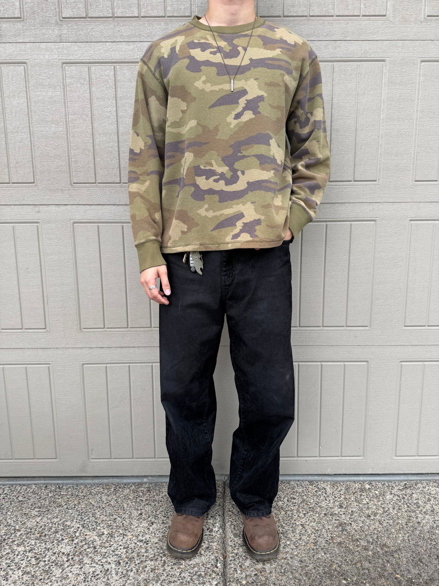 00s Old Navy Camo Long Sleeve Heavyweight Thermal