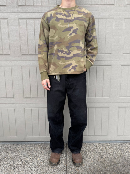 00s Old Navy Camo Long Sleeve Heavyweight Thermal