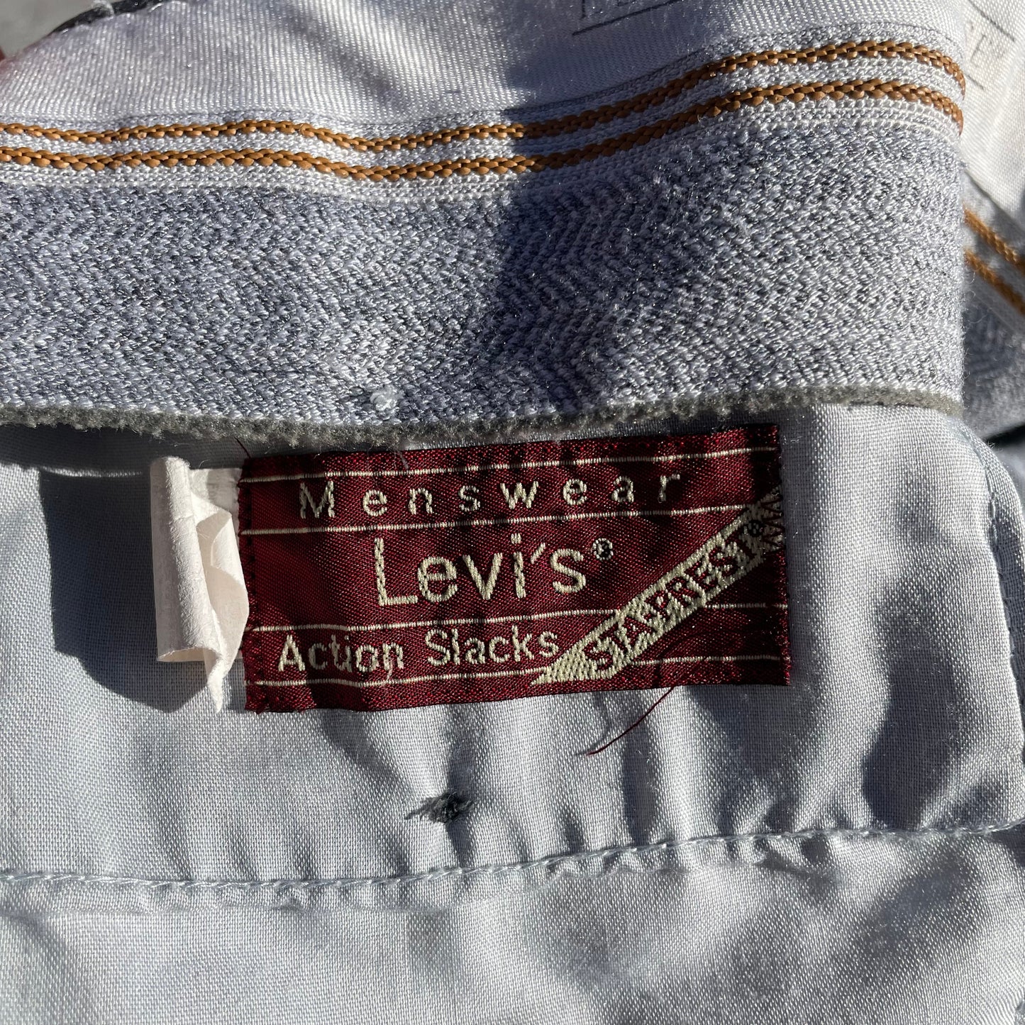 80s Levi's Made in USA Sta-Prest Gray Action Slacks