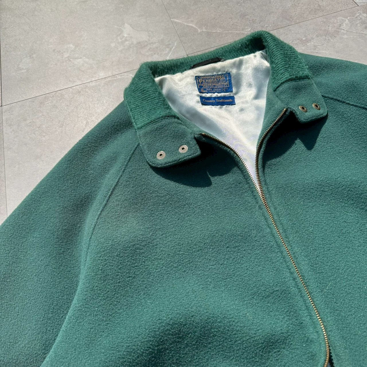 90s Pendleton Made in USA Green Harrington Jacket