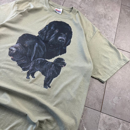 90s-00s Hanes Black Dog Khaki T-Shirt