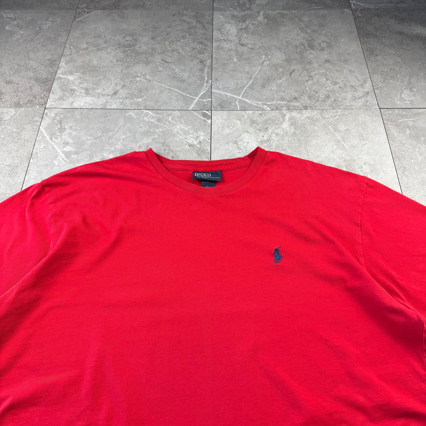 90s Polo by Ralph Lauren Red Logo Single Stitch T-Shirt
