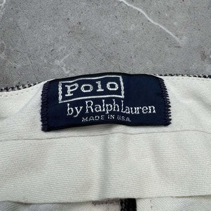 80s-90s Polo by Ralph Lauren Made in USA Houndstooth Pleated Slacks