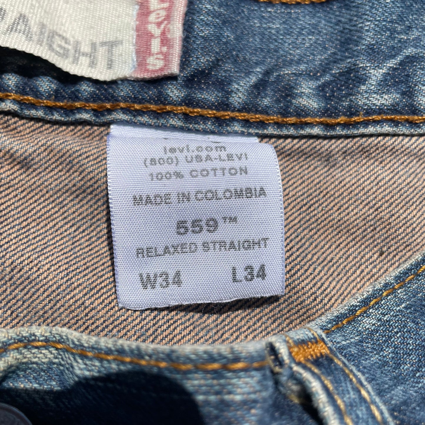 00s Levi’s 559 Repaired Denim 34x34