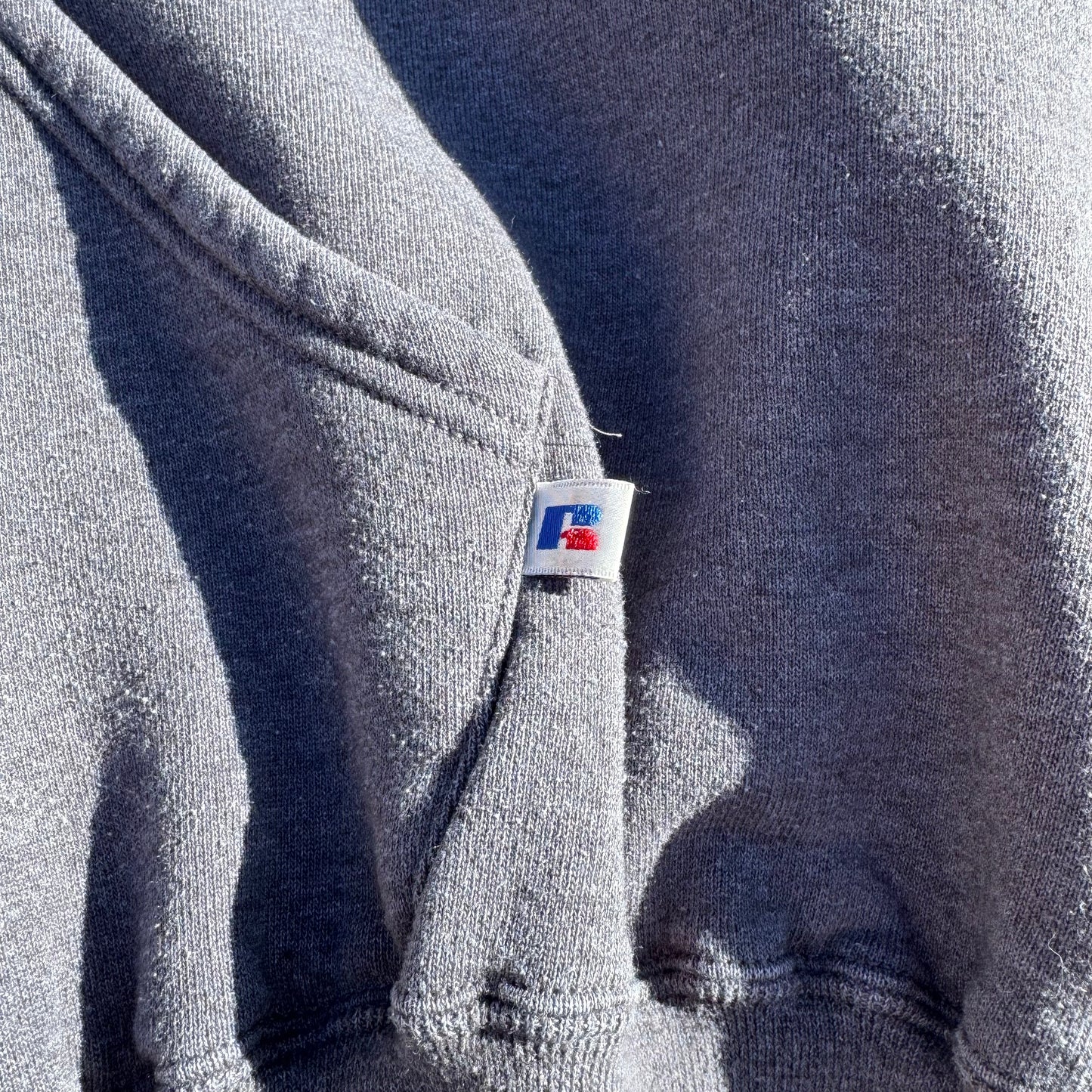 90s Russell Athletic Gray Zip-Up Hoodie KiiChain Clothing