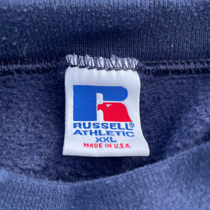 90s Russell Athletic Made in USA Blank Navy Crewneck