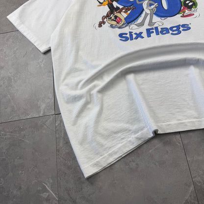 90s Six Flags Theme Parks 1998 Looney Tunes Collab Graphic Tee