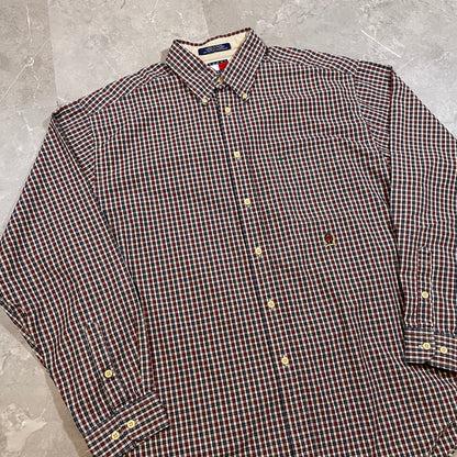 90s Tommy Hilfiger Checkered Button Down Shirt