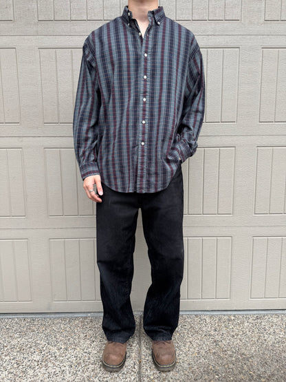 00s Ralph Lauren “Blaire” Striped-Checkered Button Down Shirt