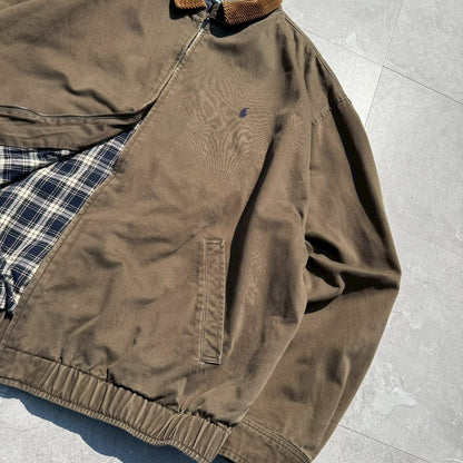 90s-00s Ralph Lauren Brown Corduroy Collar Swing Top Jacket