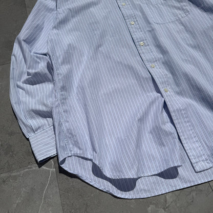 90s Ralph Lauren “Andrew” No-Pony Blue Striped Shirt KiiChain Clothing