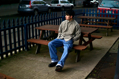 90s Ubc Washed Gray Rayon Shirt