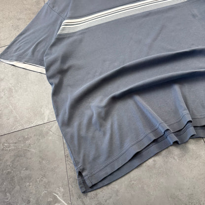00s Van Heusen Border Blue Gray Layered T-Shirt