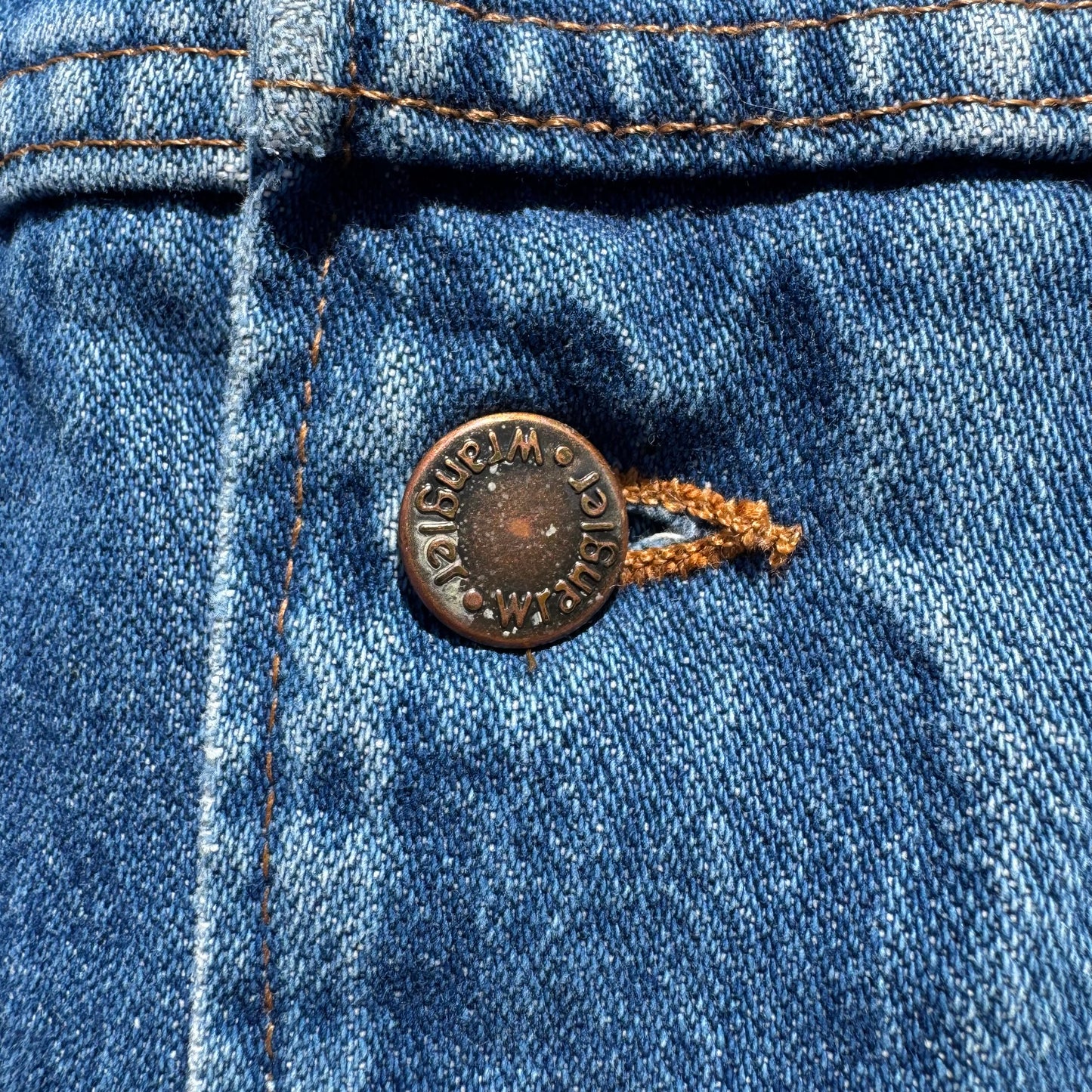 80s Wrangler Carpet-Lined Corduroy Collar Denim Jacket