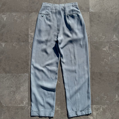 40s Unknown Light Blue Gabardine Slacks