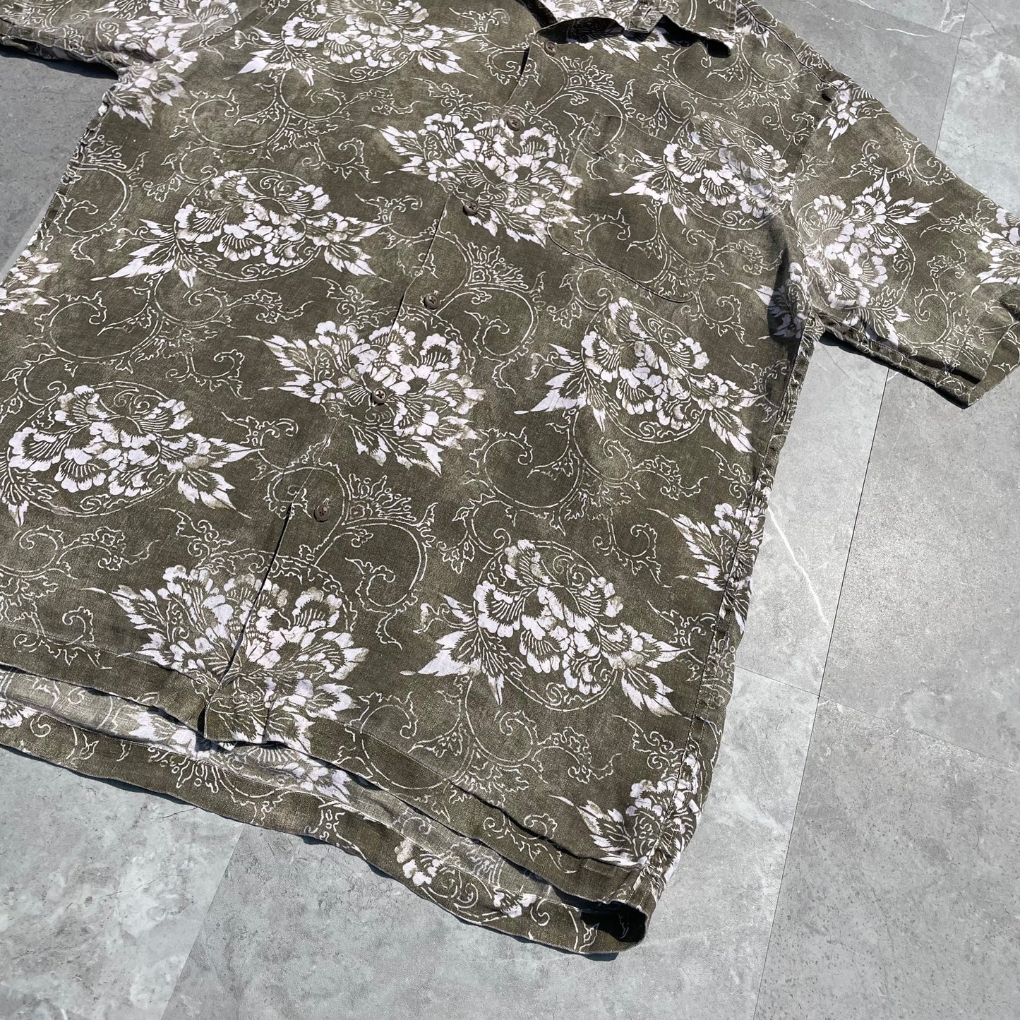 90s Ralph Lauren Lance Rare Paisley Linen Shirt (M)