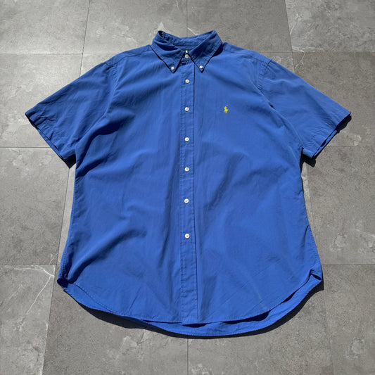 90s-00s Ralph Lauren “Classic Fit” Blue Button Down Short Sleeve Shirt KiiChain Clothing