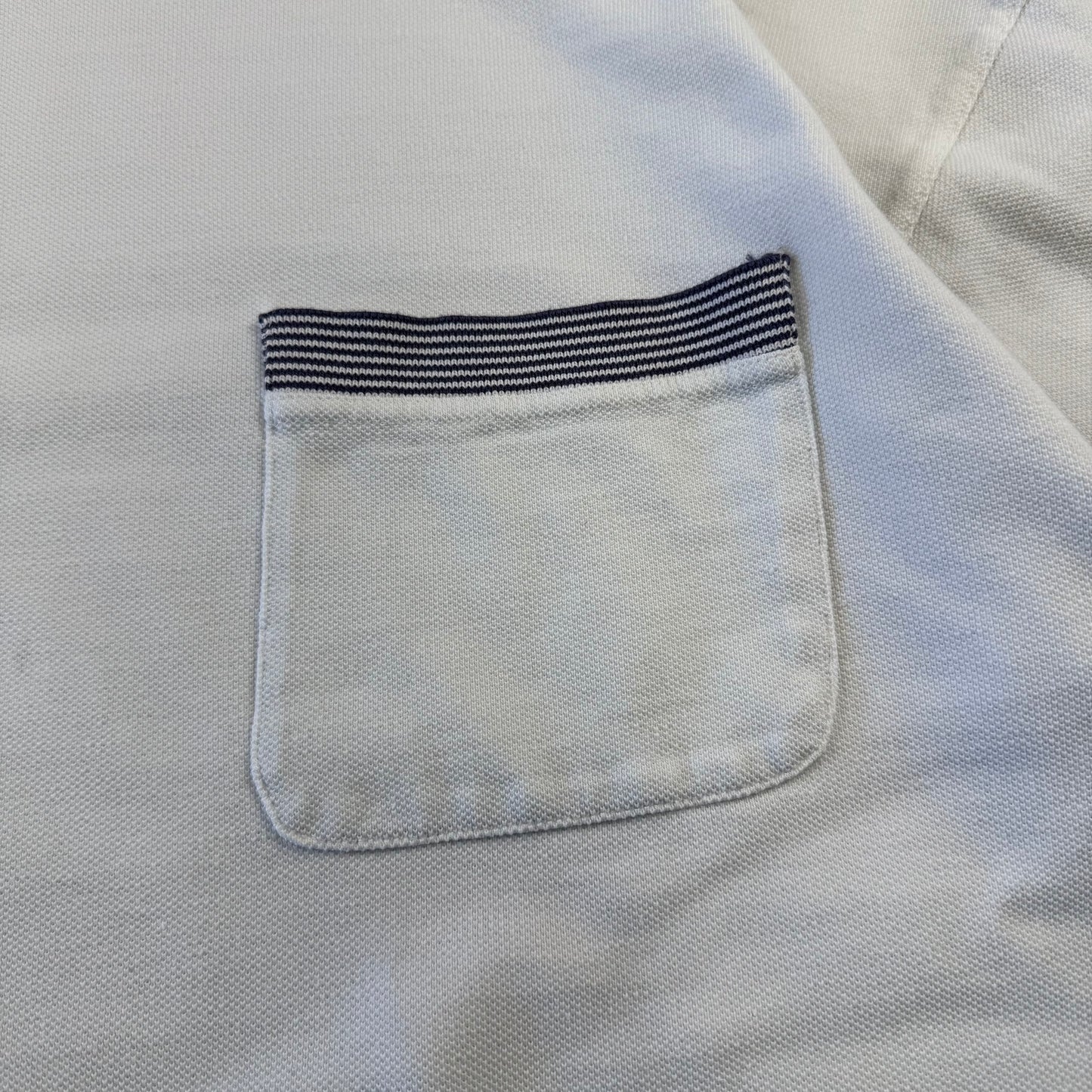90s Old Gap White Ringer Knit Textured Ringer T-Shirt