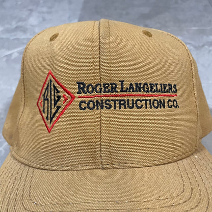 90s Roger Langeliers Construction Co. Made in USA SnapBack