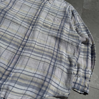 90s Ralph Lauren Checkered Linen Shirt KiiChain Clothing