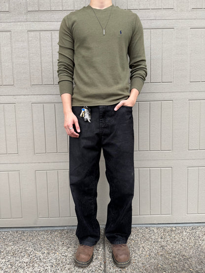00s~ Polo Ralph Lauren Olive Green Long Sleeve Thermal