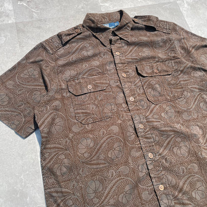 90s Ralph Lauren Military Style Paisley Shirt