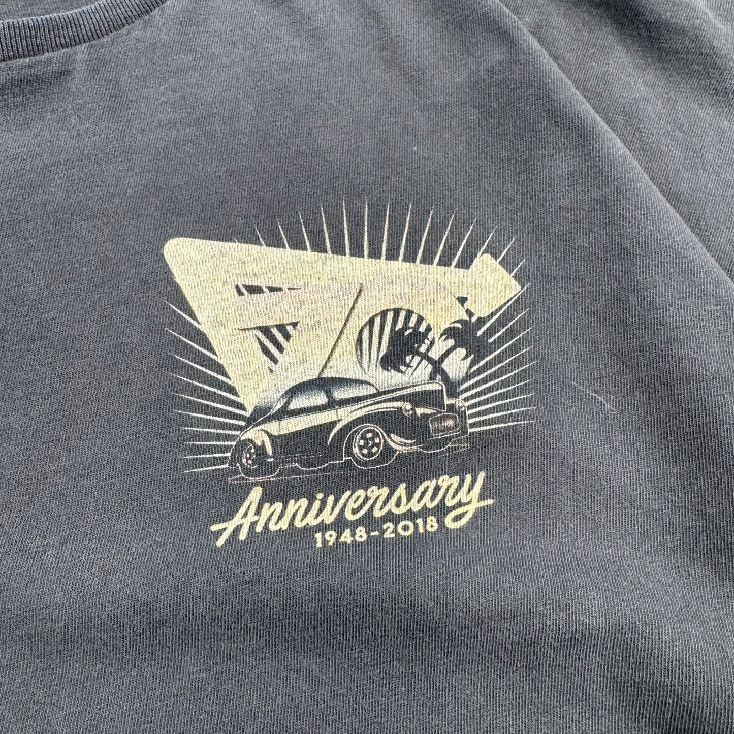 00s In-N-Out Burger 70th Anniversary Faded Black Graphic T-Shirt